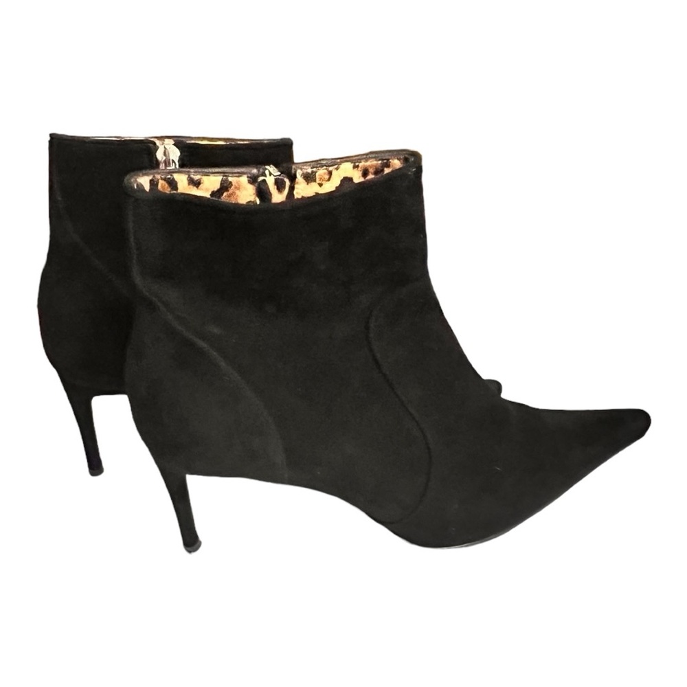 Dolce & Gabbana Black Suede Stretch Ankle Boots Booties Shoes Size 38